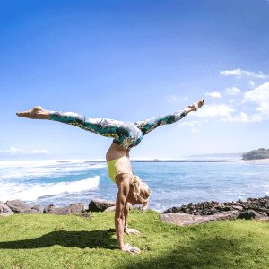 Carmen Curtis Handstand - Aerial Yoga